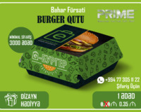 Burger & Fri & Pizza Qutusu