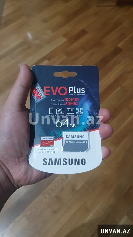 Mikro sdkart Samsung 64gb Klass 10 Evo Plus Uhs-1