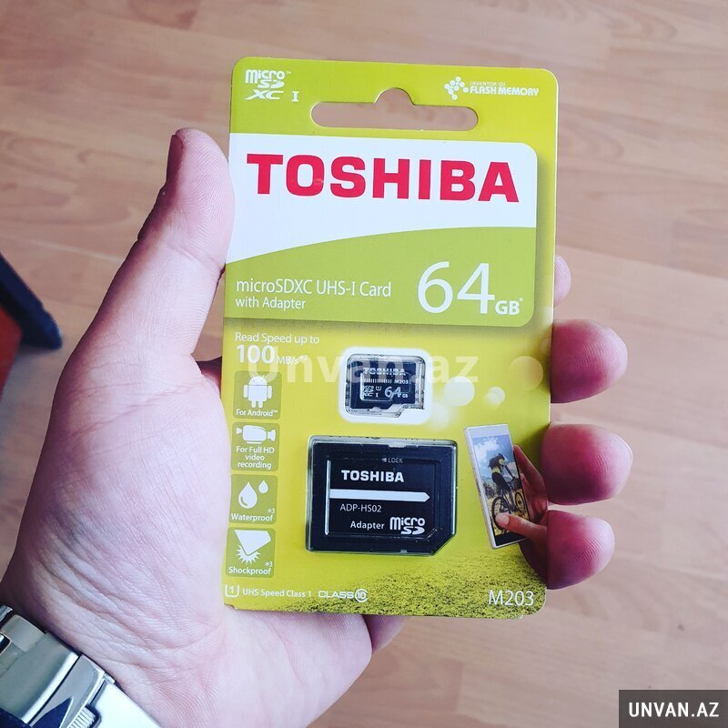 Yaddaş kartı 64 gb Toshiba Klass10
