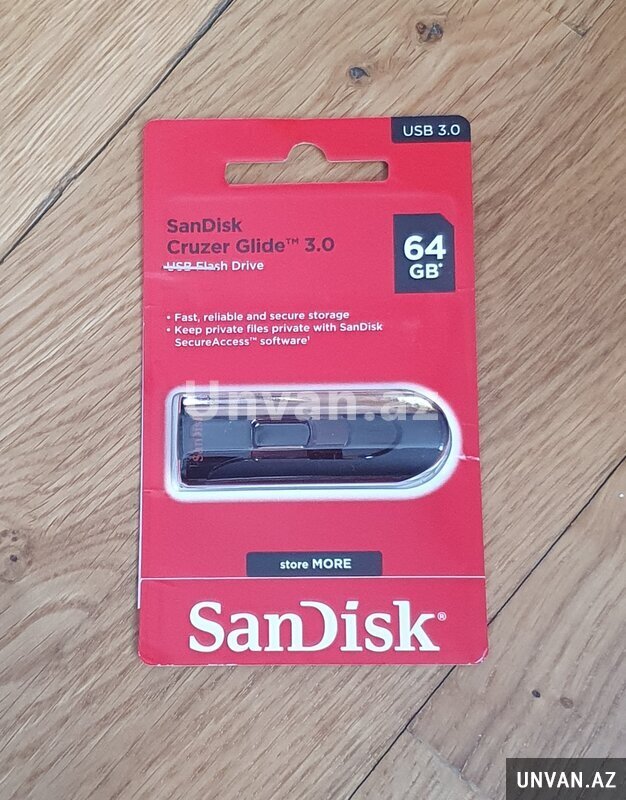 Sandisk 64 gb Usb 3.0 Cruzer Glide Həcm: 64 Gb