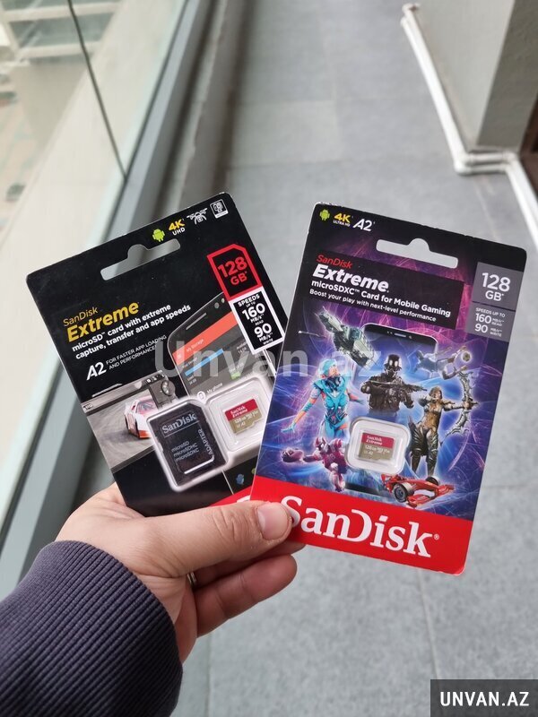 Yaddaş Kartı Sandisk Extreme 128 Gb Klass 10 Uhs-3