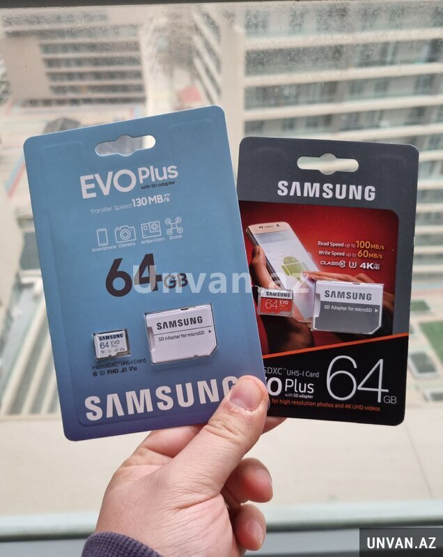 Yaddaş Kartı Samsung Evo Plus 64 gb Klass10