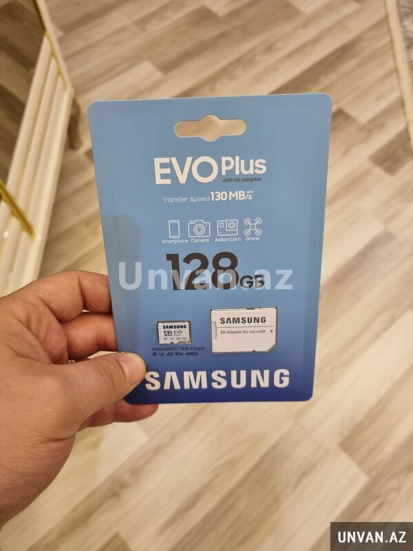 Yaddaş Kartı Samsung Evo Plus 128 gb. Klass10