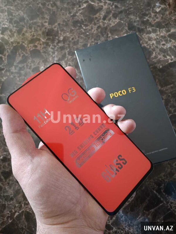 "Xiaomi Poco F3" 21d ekran qoruyucusu telefon