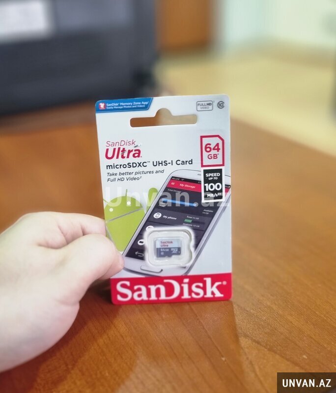 Sandisk Ultra 64 Gb Mikrokart klass10 Full Hd