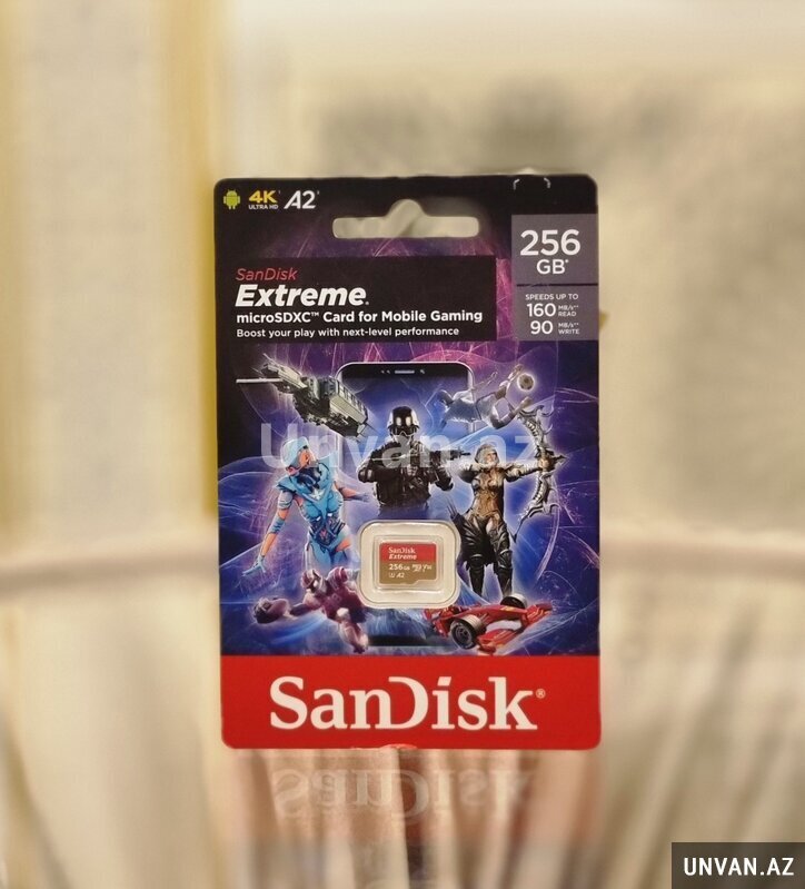 Sandisk Extreme 256 gb 160Mb/san Mikro yaddaş kart
