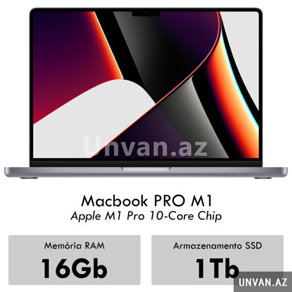 Apple 16.2 macbook Pro m1 Pro Chip 16gb/1tb