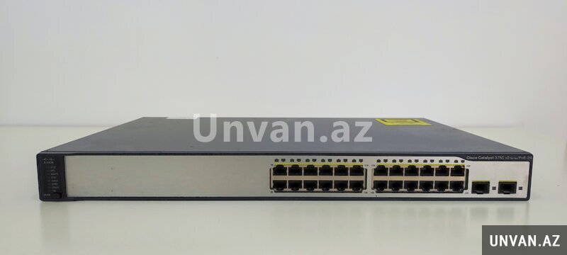 Cisco 3750 v2 24 poe 2x1G Port Switch