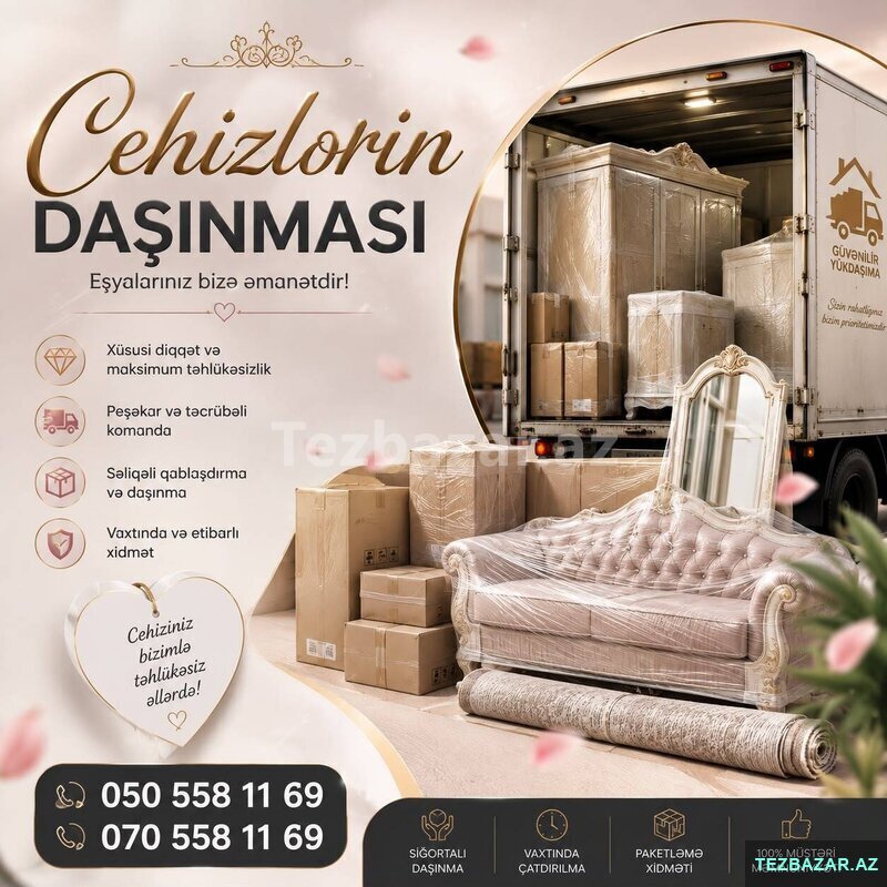 Cehizlərin daşınması. Cehizlik daşınması yükdaşıma xidməti Cehizlərin daşınması. Cehizlik daşınması yükdaşıma xidməti