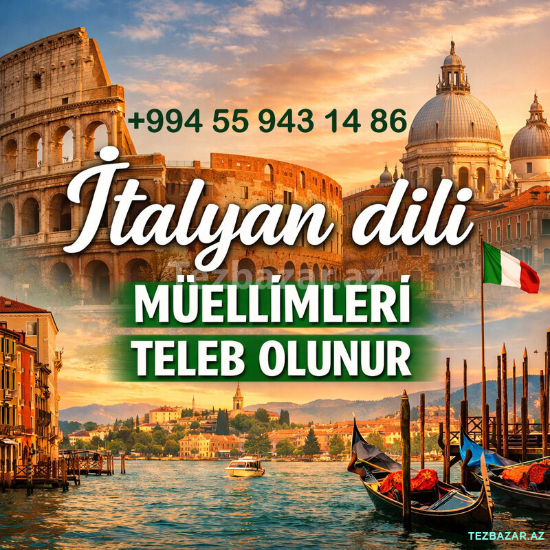 İtalyan Dili Müəlliməsi tələb olunur İtalyan Dili Müəlliməsi tələb olunur