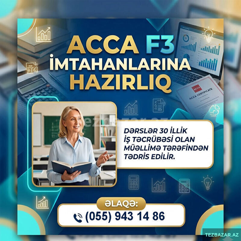 Acca və F3 imtahanlarına hazırlıq Acca və F3 imtahanlarına hazırlıq