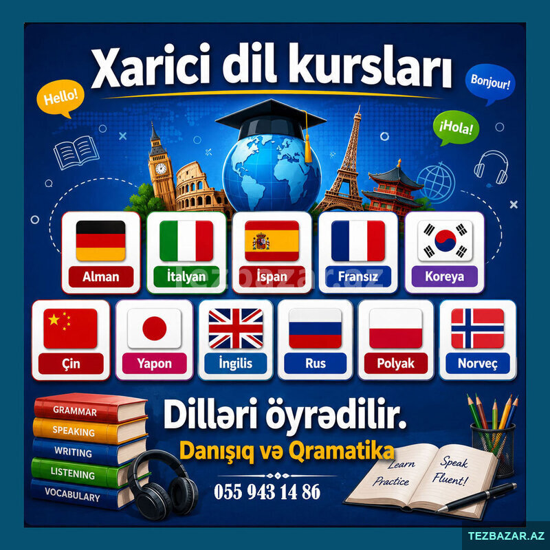 Xarici Dil Kursları 14 Dil Bir ünvanda Xarici Dil Kursları 14 Dil Bir ünvanda