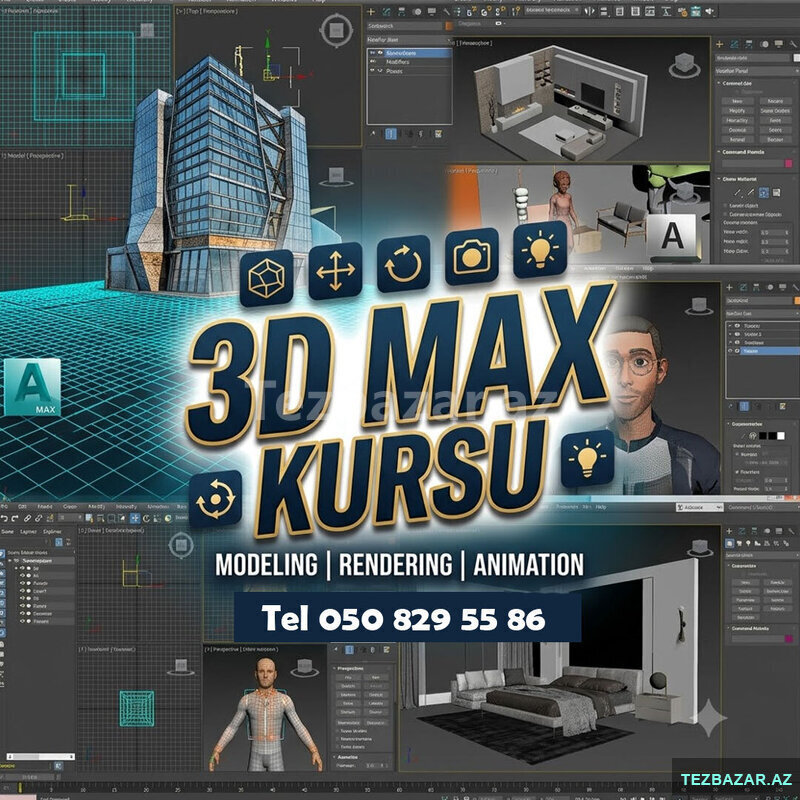 3ds Max Öyrən, V-rayla Render Et 3ds Max Öyrən, V-rayla Render Et