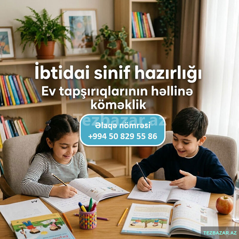 İbtidai sinif ev tapşırıqlarının izahlı həllinə köməklik İbtidai sinif ev tapşırıqlarının izahlı həllinə köməklik