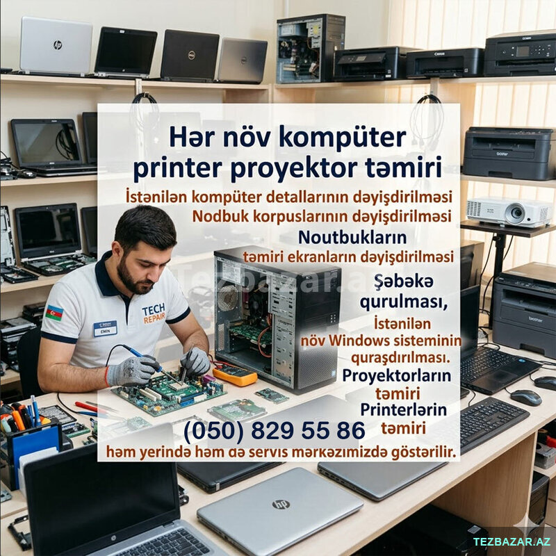 Kompüter Noutbuk və printerlərin təmiri Kompüter Noutbuk və printerlərin təmiri