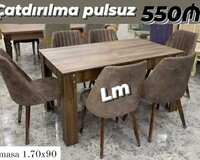 Masa ve 6 oturacaq
