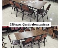 Restoran, bağ, mətbəx üçün masa destleri