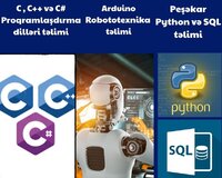 C, C++ və C#, arduino Robototexnika, Python və Sql