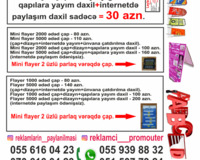 Flayer buklet çap və qapılara yayım xidməti