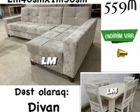 Divan + Masa dəsti Sifarişlə hazırlanır