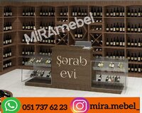 Şərab evi vitrin mebel sifarişi