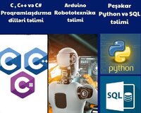 C, C++ və C#, Arduino Robototexnika, Python və Sql