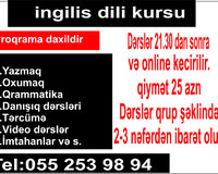 online ingilis dili dersleri