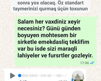 Xanım üşci .tələb olunur