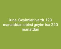 Xına geyimləri. Kirayə