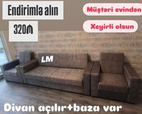 Divan 2 kreslo (açılan)