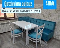 Mətbəx üçün divan+masa+2stul dəsti