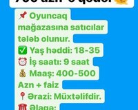 Satıcılar tələb olunur