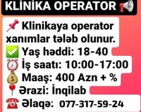 operator xanım tələb olunur