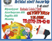 Məktəbəqədər və İbtidai sinif hazırğı