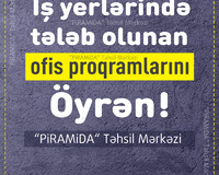 Ofis proqramları üzrə intensiv kompüter kursları 28 may