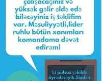 İşci tələb olunur