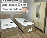 Dolab + 2 çarpayi desti