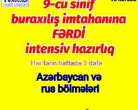 9-cu sinif buraxılış imtahanlarına fərdi intensiv hazırlıq