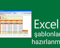 Excel şablonlarının hazırlanması