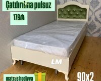 Tək neferlik çarpayılar (matras hediyye