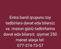 Extra band. Tədbirlərə dəvət edə bilərsiz