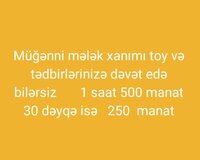 Müğənni mələk xanım dəvəti