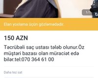 Saç ustası tələb olunur