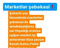 Markete işçiler