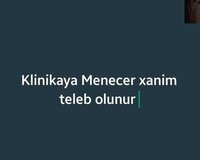 Menecer xanim tələb olunur