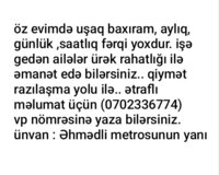 Öz evimdə uşaq baxıram