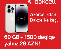 Bakcell nömrə daşıma kampaniyası: 60 Gb + 1500 dəqiqə, 28 Az