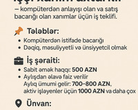 Isci xanim axtarilir