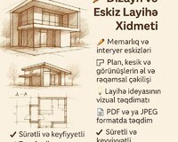 🎨 Dizayn Xidmətləri – Interyer, Eksteryer, Eskiz və Layihə