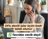 Ofis daxili işlər üçün menecer tələb olunur